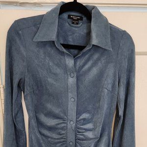 Guess by Marciano Faux Suede Snap Dress